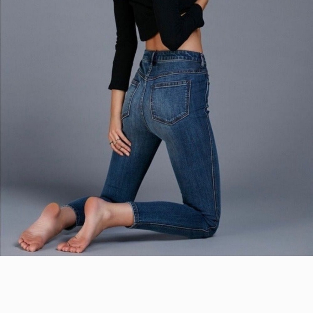 Free People Payton Hi Rise Skinny Light Denim Jeans Size 26 - Picture 2 of 13